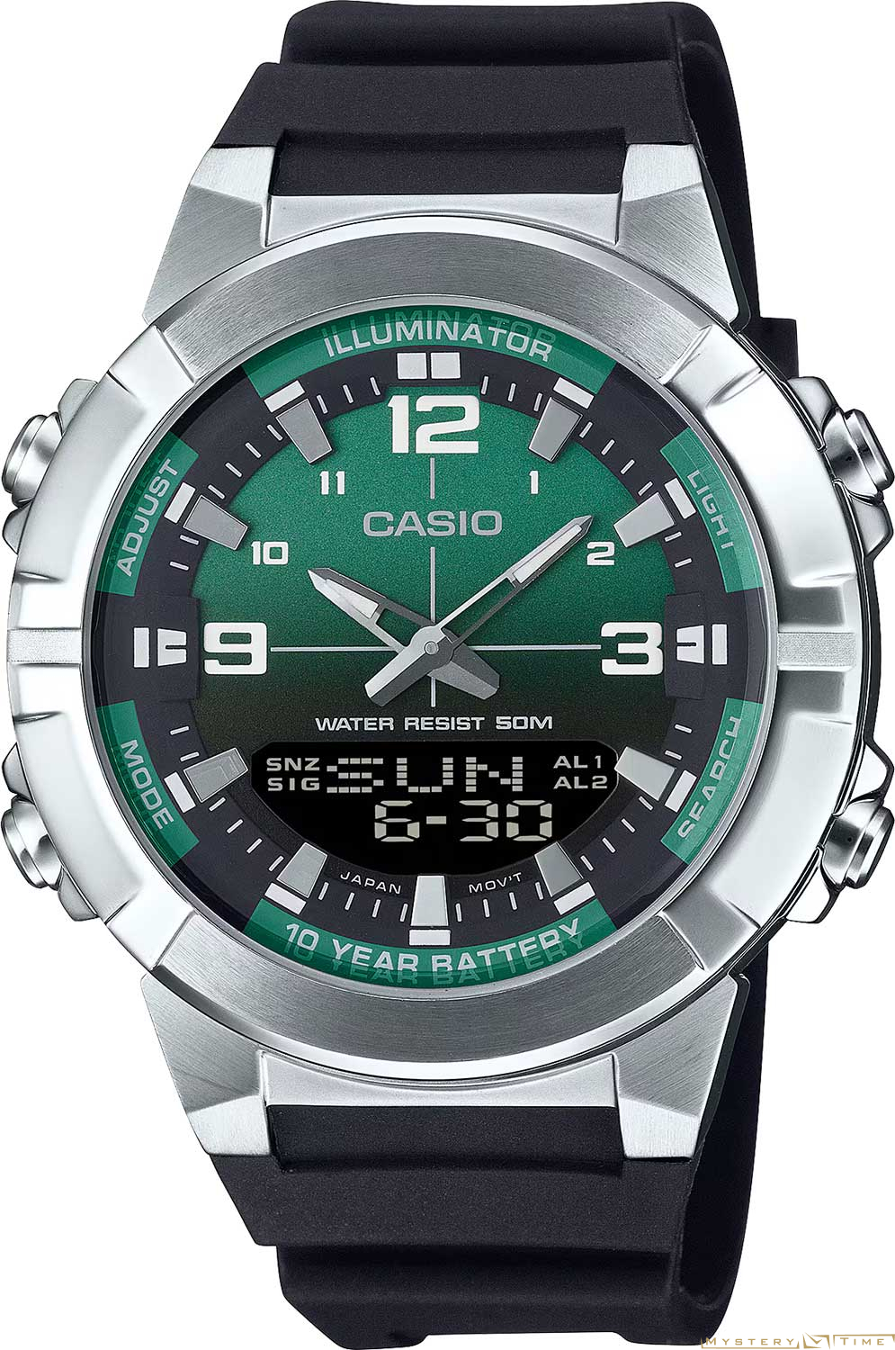 Часы японские наручные мужские кварцевые на ремне Casio AMW-870A-3A