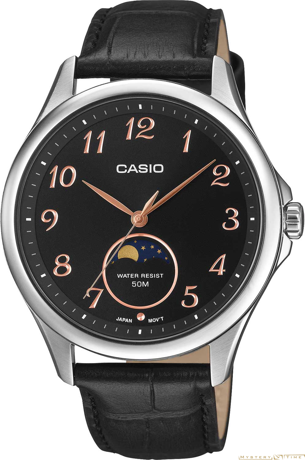 Часы японские наручные мужские кварцевые на ремне Casio MTP-M110L-1A